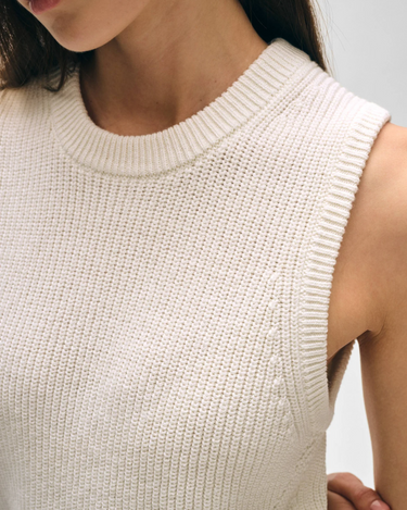 White + Warren Cotton Ribbed Tank in White