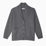 White + Warren Shawl Collar Coatigan in Grey Marl