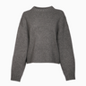 White and Warren Boxy Crewneck in Graphite Heather