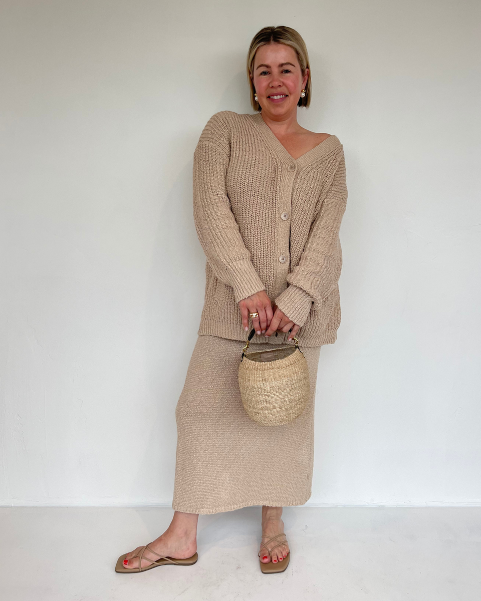 One Grey Day Ellie Cardigan in Oatmeal