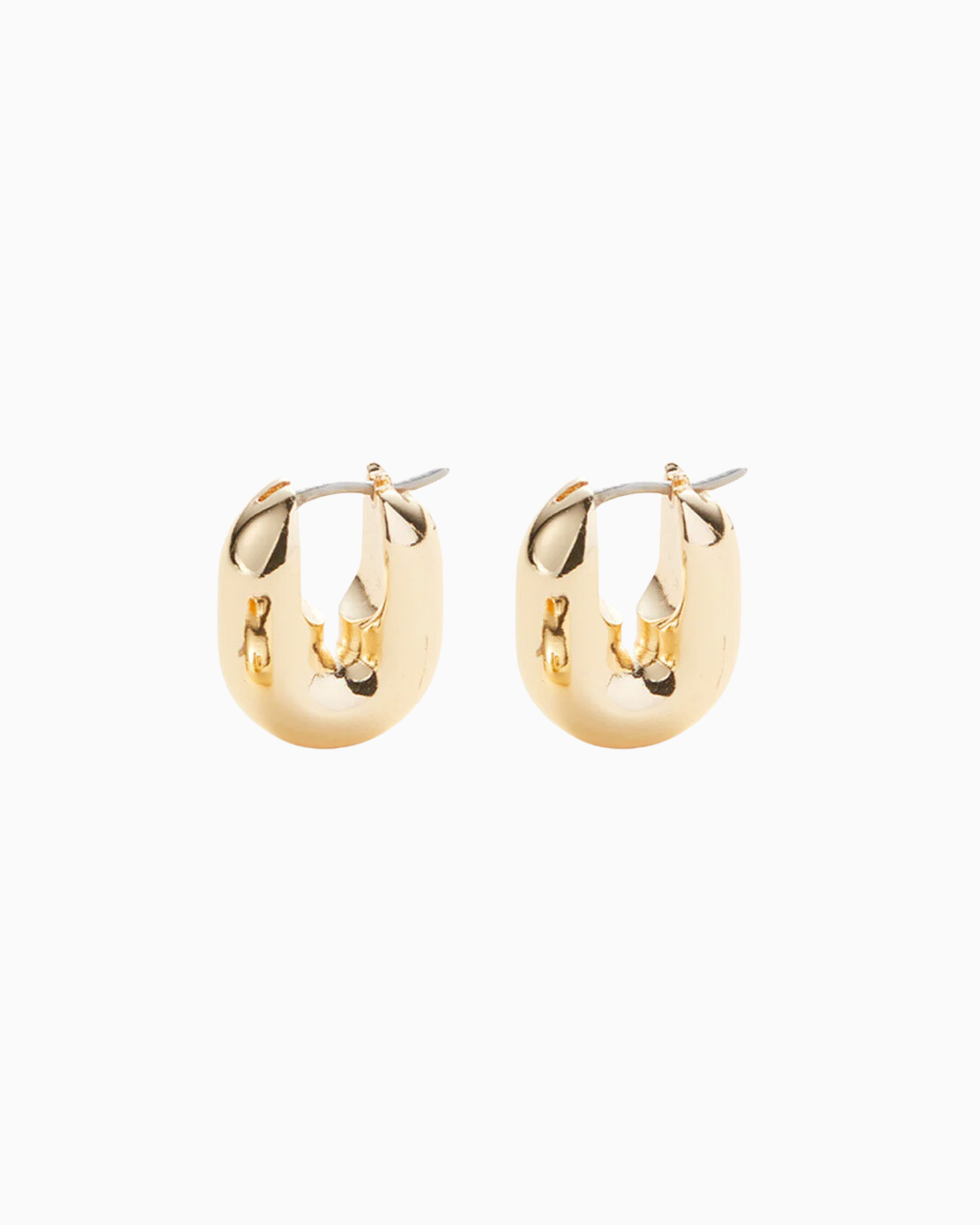 Jenny Bird Puffy U-Link Earrings in Gold