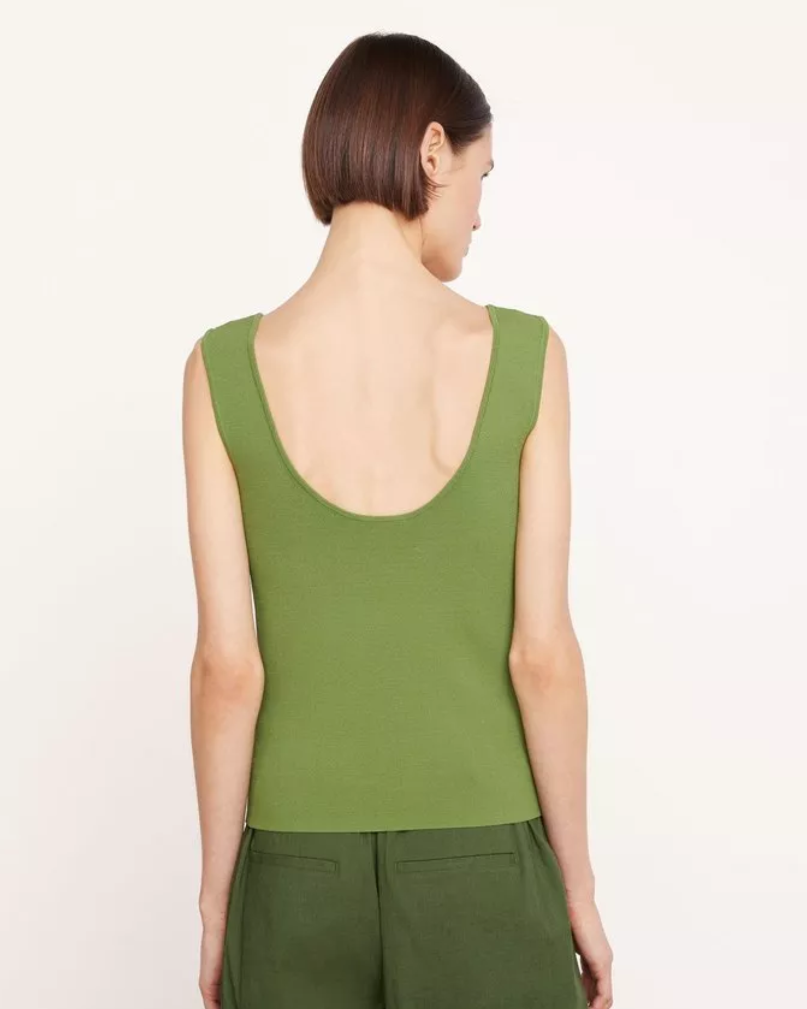 Vince Scoop Neck Tank in Dill
